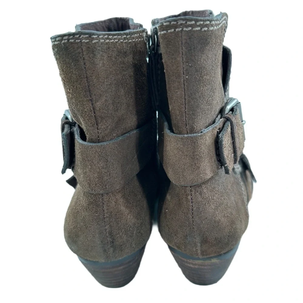 Nine West vintage America Vasabady ankle booties 10.5 brown suede western boots